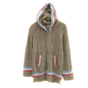  Gelato Pique gelato pique room wear knitted Parker jacket cable braided Zip up F multicolor beige lady's 