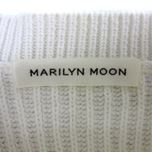 マリリンムーン Marilyn Moon ニット カットソー 長袖 ラウンドネック 無地 白 ホワイト /YS32 レディース_画像5