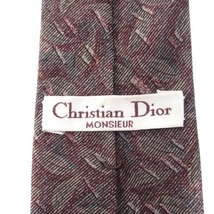 クリスチャンディオール Christian Dior ネクタイ レギュラータイ 総柄 シルク100％ ブラウン 茶 ■GY11 メンズ_画像6