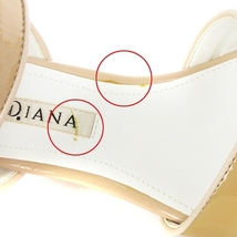 ダイアナ DIANA サンダル ストラップ オープントゥ ストラップ エナメル ベージュ 22.5 靴 レディース_画像9