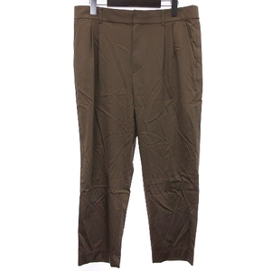  Untitled UNTITLED pants long tapered BJ153-68006JJ tea Brown 44 3L rank large size #SM1 lady's 