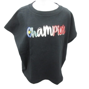 チャンピオン CHAMPION Tシャツ カットソー ロゴ刺繍 CW-T309 黒 ブラック Mサイズ レディース