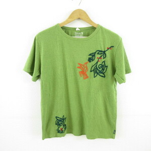ゴーヘンプ GO HEMP Nasngwam カットソー Tシャツ 半袖 ナスングワム 緑 L *T943 メンズ