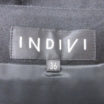 インディヴィ INDIVI プリーツスカート ミニ ウール カシミヤ混 36 黒 ブラック /MS レディース_画像5