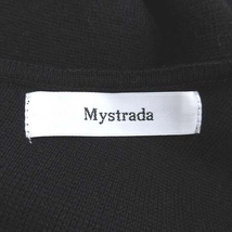 マイストラーダ Mystrada ニット セーター カットソー 七分袖 フレア袖 Vネック 38 黒 ブラック /CT レディース_画像6