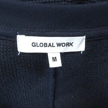 グローバルワーク GLOBAL WORK カーディガン カットソー トッパー ワッフル地 九分袖 M 紺 ネイビー /AU メンズ_画像5