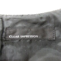 クリアインプレッション CLEAR IMPRESSION ワンピース ミニ 半袖 ウール 2 黒 ブラック /MN レディース_画像5