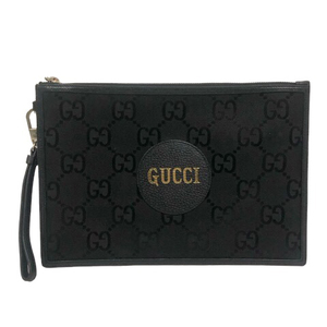 グッチ GUCCI 625598 オフ ザ グリッド クラッチバッグ GG ロゴ ストラップ付 黒 ブラック メンズ レディース