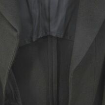 ヨウジヤマモト YOHJI YAMAMOTO 長袖 後ロング丈 ジャケット 緑 グリーン系 毛 ウール 背抜き ポケット 日本製 レディース_画像6