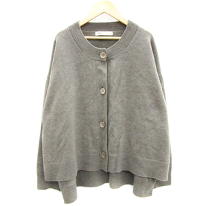  black bai Moussy BLACK by moussy blkby cardigan middle height crew neck wool F gray ju/YM32 lady's 