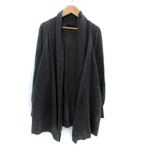 Untitled UNTITLED knitted cardigan middle height front opening wool .moheya.2 charcoal gray /HO43 lady's 