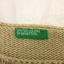 ユナイテッド・カラーズ・オブ・ベネトン UNITED COLORS OF BENETTON ニット 長袖 ベージュ S *T41 レディース_画像3