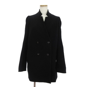 アメリヴィンテージ Ameri VINTAGE 22AW PUFF SLEEVE WOOL JACKET ウールジャケット ダブル スタンドカラー 無地 01220671010 黒 S