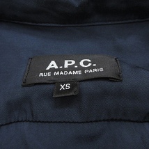 アーペーセー A.P.C. オーバーオール 半袖 リボン 無地 レーヨン 紺 ネイビー XS ■GY18 レディース_画像5