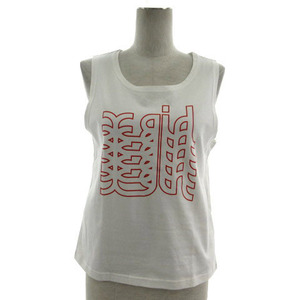  X-girl x-girl tank top Logo print cotton white red red 2 lady's 