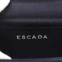 エスカーダ ESCADA ワンショルダーバッグ パーティーバッグ フォーマル ハンド ラインストーン キャンバス 紺 ネイビー /AQ ■GY04_画像4