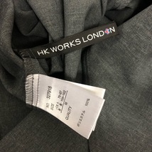 エイチケーワークスロンドン hk works london ロングワンピース ノースリーブ Vネック 無地 M グレー レディース_画像3