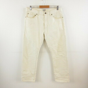 ジェイクルー J.CREW デニムパンツ ジーンズ VINTAGE SLIM STRAIGHT オフホワイト 白 34 *T19 メンズ