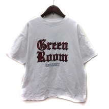 グリーンルーム Green Room Tシャツ カットソー 半袖 刺繍 S 白 ホワイト /YI レディース_画像1
