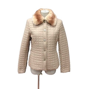  ef-de ef-de cotton inside jacket turn-down collar fake fur total lining 9 beige /YK lady's 