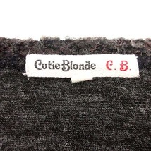 キューティーブロンド Cutie Blonde ニット カットソー クルーネック 長袖 L チャコールグレー /YK レディース_画像5