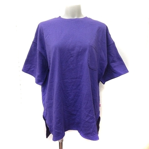 フリークスストア FREAKS STORE Tシャツ カットソー チュニック 半袖 F 紫 パープル /YI レディース