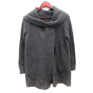 ke- tea ki width ta spool K.T KIYOKO TAKASE knitted cardigan volume ka Large p up wool long sleeve 9 gray /AU lady's 