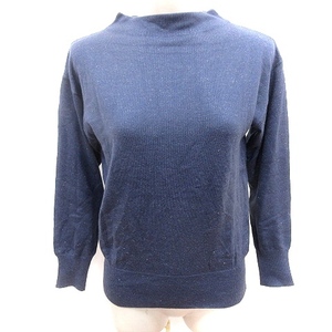  Minimum MINIMUM knitted sweater high‐necked lame nylon long sleeve 2 navy blue navy /AU lady's 