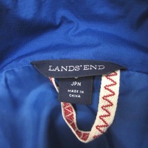 ランズエンド LANDS' END パーカー ジップアップ ボタンフライ ブルー 青 S ■GY11 レディース_画像5