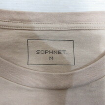 ソフネット SOPHNET. 長袖 Tシャツ フロントカモフラロゴパッチ M ベージュ SOPH-192090 日本製 メンズ_画像3