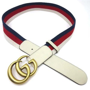  Gucci GUCCI sill vi SYLVIE web line GGma-monto belt canvas leather 409416 HE2MT tricolor 80 32 *AA* lady's 