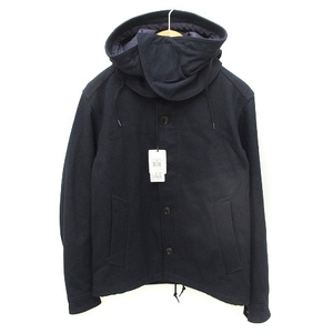  Hare HARE tag attaching jacket blouson hood plain Zip up navy blue navy S outer #GY01 men's 