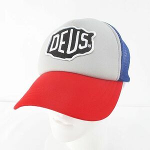 デウスエクスマキナ DEUS EX MACHINA DEUS 帽子 キャップ 野球帽 青系 ブルー メッシュ アジャスター ロゴ メンズ