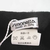 未使用品 シモネッタ simonetta ベレー帽 帽子 II 黒系 ブラック ラインストーン 毛 ウール タグ付き キッズ_画像3