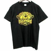 未使用品 2023 阪神タイガース Tシャツ 半袖 優勝記念ビールかけ アレ 公式 プリント コットン M 黒 ブラック メンズ_画像1