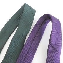 メーカーズシャツ カマクラ MAKER'S SHIRT 鎌倉 ネクタイ レギュラータイ 2本セット ストライプ シルク 緑 紫 グリーン パープル メンズ_画像7