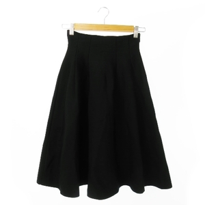  Le Ciel Bleu LE CIEL BLEU skirt knitted flair circular mi leak long high waist stretch is li feeling 36 black black /AO23