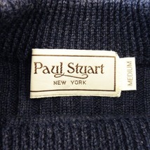 ポールスチュアート PAUL STUART ニット セーター モックネック 長袖 リブ ラグラン ウール ストレッチ M 紺 ネイビー /CK13 ☆ レディース_画像6