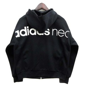  Adidas Neo adidas neo back Logo jersey Parker Zip up black black S CD2958 lady's 