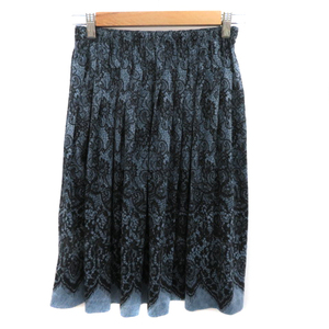 ke- tea ki width ta spool K.T KIYOKO TAKASE flair skirt gathered skirt mi leak height total pattern 9 black black /YK13 lady's 