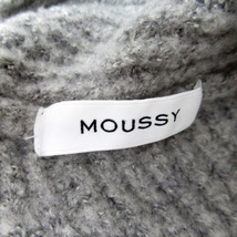 マウジー moussy ニットカーディガン ロング丈 前開き 無地 ウール混 F グレー /SY3 レディース_画像3