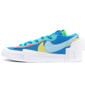 未使用品 ナイキ NIKE × KAWS × sacai DM7901-400 Blazer Low スニーカー ローカット シューズ ブルー 青 9 27cm メンズ