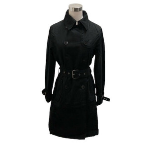  Gap GA pea coat outer crew neck belt cotton plain long sleeve knees height S black black *MZ lady's 