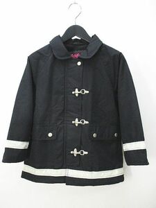 Flapdoodles ジャケット ジャンパー 6 黒系 ブラック 金具 ボタン 反射テープ 裏起毛 キッズ 子供服