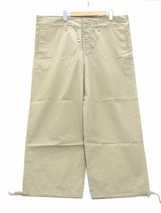 tim. ティム water-repellent high density paper cloth parachute pants 撥水高密度ペーパークロスパラシュートパンツ 1(S) ベージュ