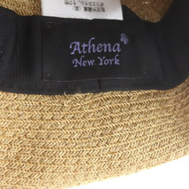 アシーナ ニューヨーク Athena New York 帽子 花刺繍 ラフィアハット 茶色 ブラウン /SR19 レディース_画像9