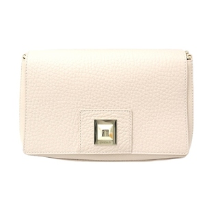 フルラ FURLA JOANNS POCHETTE ジョアン レザー ポシェット バッグ ピンクベージュ