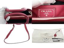 プラダ PRADA VIT DAINO ヴィテロダイノ レザー 2WAY ショルダー ハンド バッグ BN2853 PEONIA ピンク ブランド古着ベクトル ▲■ 240126_画像9