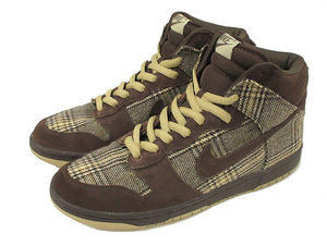 ナイキ NIKE DUNK HIGH PRO SB Tweed 305050 223 ダンク ハイ プロ ツイード 29.5cm ブラウン スニーカー 靴 シューズ