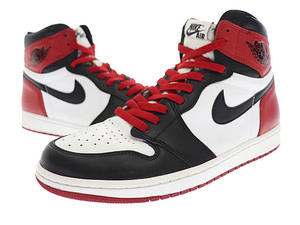 ナイキ NIKE AIR JORDAN 1 RETRO HIGH OG BLACK TOE エア ジョーダン 1 レトロ ハイ ブラック トゥ つま黒 2016 555088-125 28.5 黒 赤 ▲